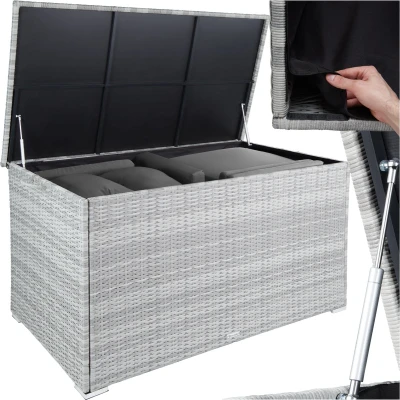 Afbeelding van tectake® kussenbox Oslo opbergruimte Lichtgrijs 404248