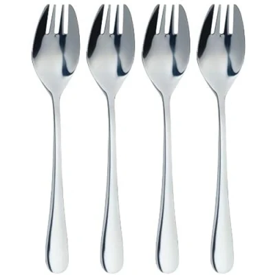 Afbeelding van Kitchen Craft MasterClass Set van 4 Buffetvorken, 3 in 1 Combinatie, Vaatwasmachinebestendig, Roestvrij Staal, ‎17 x Centimeter,Zilverkleurig, MCBUFFETF