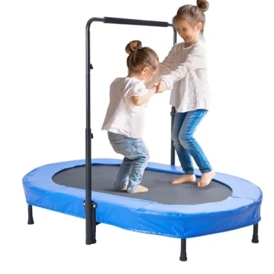Afbeelding van VEVOR Trampoline Opvouwbare Mini 100kg Rebounder Blauw