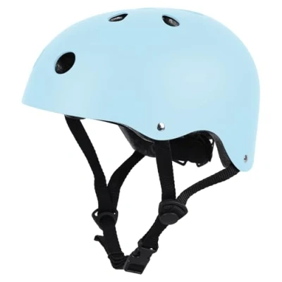 Afbeelding van LeapBeast Skatehelm, fietshelm, CE gecertificeerd, uniseks, volwassenen, mannen en vrouwen, multi sport, fietsen, skaten, blauwgrijs, maat L