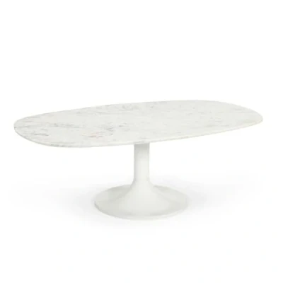 Afbeelding van Hoofdtafel Home ESPRIT Wit Metaal Marmer 120 x 70 39 cm