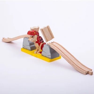 Afbeelding van Bigjigs TREX Bursting Bridge Speelgoedtreinbaan voor kinderen, Maat: One Size, Multi coloured