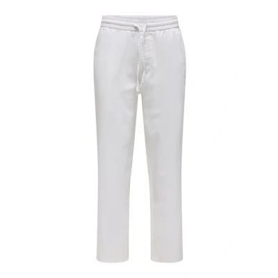 Afbeelding van Only &amp; Sons Onssinus Loose PANT Broek, Heren, Maat: Small, Bright white