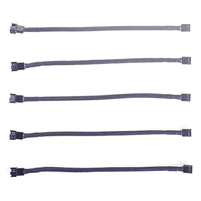 Afbeelding van ANGEEK 4 pins 27 cm PWM Connector Case Fan Extension Power Cable for Computer Chassis Moederbord Cord (5 stuks)