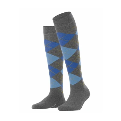 Afbeelding van Burlington Dames Kniekousen Marylebone W KH wol lang patroon 1 paar, Grijs (Dark Grey 3070) nieuw milieuvriendelijk, 36 41, 41 EU