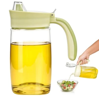 Afbeelding van BELLE VOUS Green Reusable Plastic Oil Dispenser 700ml