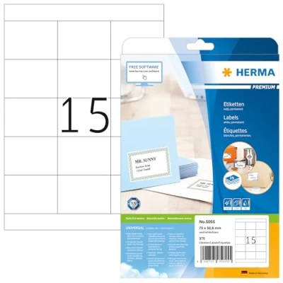 Afbeelding van HERMA 5055 Wit Zelfklevend printerlabel printeretiket