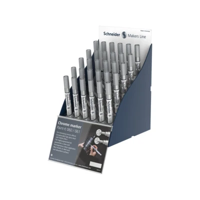 Afbeelding van Chrome marker Schneider Paint it 060/061 SIS display 30 stuks 0.8 en 2mm Engels