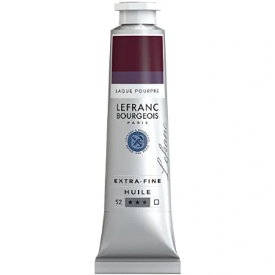 Afbeelding van Lefranc Bourgeois 405070 Extra fijne olieverf met hoogwaardige kunstenaarspigmenten, lichtecht, verouderingsbestendig 40ml Tube, Purple Lake