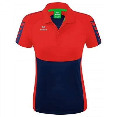 Afbeelding van Erima Six Wings polo dames new navy/rood