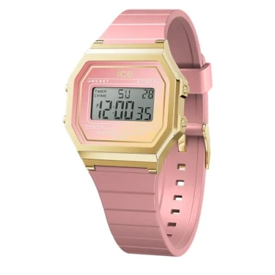 Afbeelding van Ice Watch Digit Retro Coral Dreamscape 022715 Horloge Siliconen Roze Ø 33 mm