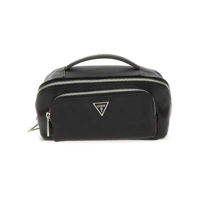 Afbeelding van Guess Milano Beautycase W Handle Heren Zwart One Size