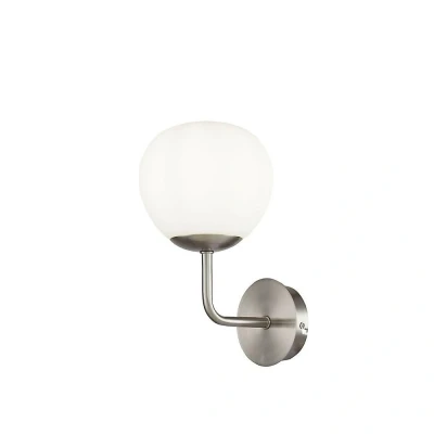 Afbeelding van Maytoni Wandlamp Erich in nikkel met glazen kap
