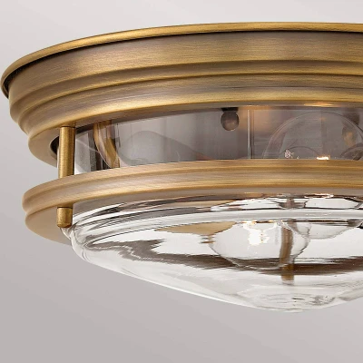 Afbeelding van Hinkley LED Plafond Badkamerlamp Hadrian 2X E27 Max 40W IP44 Dimbaar Brushed Bronze