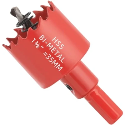 Afbeelding van GARHWAL HSS M42 Bi Metal Gatenzaag 35 mm met adapter en centreerboor, ideaal voor hout, kunststof, gipsplaten, multiplex metalen, zaagdiepte tot 25