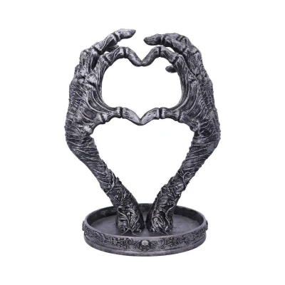 Afbeelding van Nemesis Now Gothic Mummified Love Heart Hands Sieradenhouder Zilverkleurig