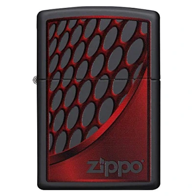 Afbeelding van Zippo Red and Chrome benzineaansteker, messing, roestvrijstalen look, 1 x 6 cm