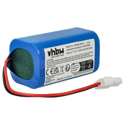 Afbeelding van vhbw Batterij compatibel met Dibea D960, GT200, GT9, V750, V780, V780s, V870 stofzuiger, huishoudelijke robot (2600 mAh, 14,8 V, Li ion)