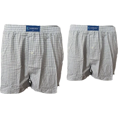 Afbeelding van Embrator 2 pack mannen Boxershort geweven katoen lime maat L