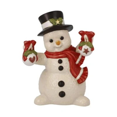 Afbeelding van Goebel Sneeuwmanfiguur Kerstmis versierd sneeuwpoppen
