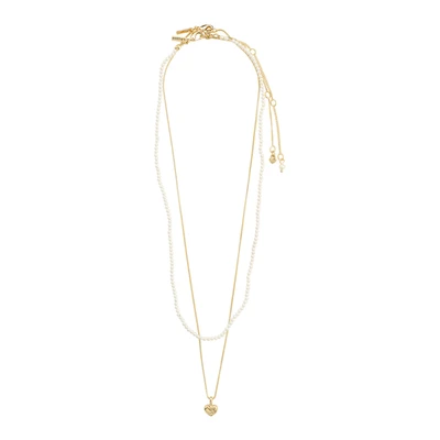 Afbeelding van Pilgrim Arlet Necklace 2IN1 SET Ketting goldcoloured, Dames, Maat: One Size, Gold coloured