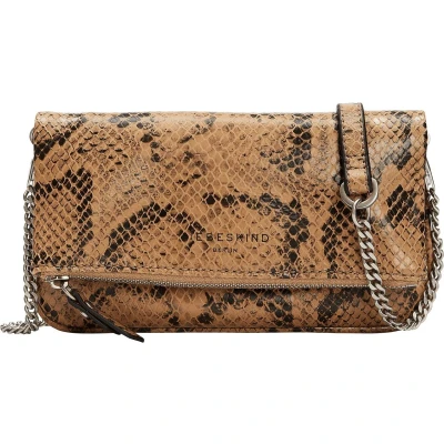 Afbeelding van LIEBESKIND BERLIN Leren Schoudertas Aloe Special Snake Crossbody Light Tan Bruine