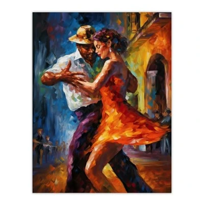 Afbeelding van Artery8 Salsa Street Dance Colourful Dancing Painting Rhythm Body Energy Theatre Arts Artwork Extra Large XL Wall Art Poster Print