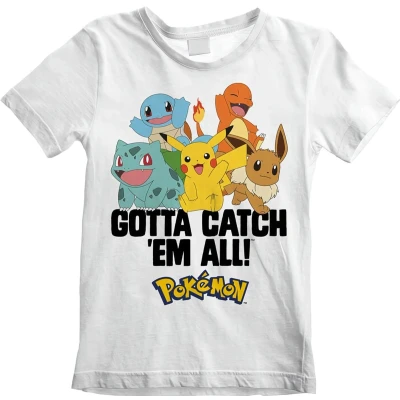Afbeelding van Pokémon Kids Gotta Catch &#039;Em All T shirt wit 116