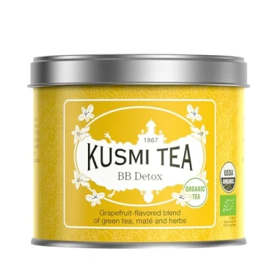 Afbeelding van Kusmi Tea Thee BB Detox Bio Biologische melange van Groene Thee, Maté en Kruiden met Grapefruitaroma Om Heet of Ijs te genieten Fijne Zure Geuren 100g Blik Ongeveer 40 kopjes