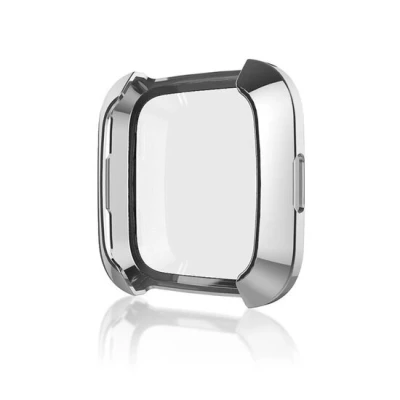Afbeelding van Fitbit Versa 1 soft TPU case (volledig beschermd) Zilver