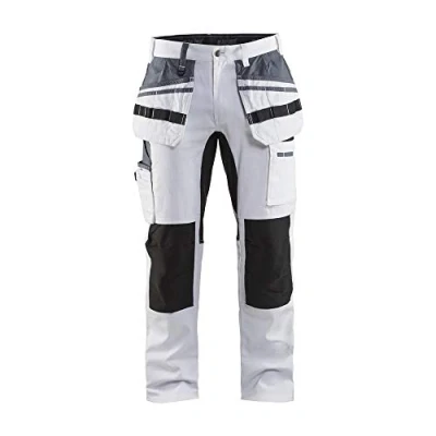 Afbeelding van Blaklader Schilders werkbroek met stretch 1910 1000 Wit/zwart C62