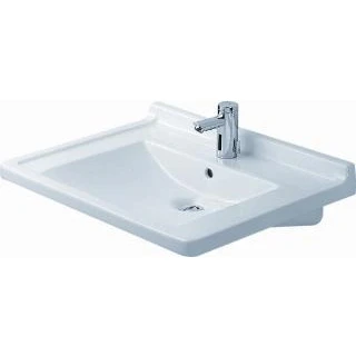Afbeelding van Duravit Starck 3 wastafel 70x54,5cm 1 kraangat overloop wit