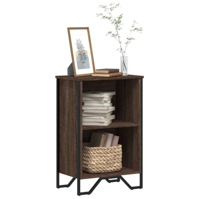 Afbeelding van Boekenkast 50x31x74,5 cm bewerkt hout bruin eikenkleur
