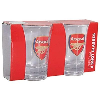 Afbeelding van Borrelglazen met Arsenal FC logo, 2 stuks (eenheidsmaat) (doorzichtig)