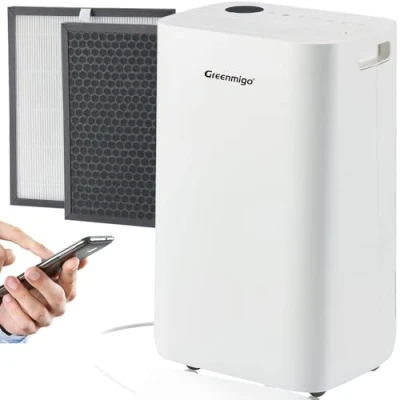 Afbeelding van Greenmigo 25L Luchtontvochtiger App compatibel wifi bediening,Smart,Kamerontvochtiger tot 70m²,HEPA filter,Luchtzuiveringsfunctie,Digitale Vochtigheidsweergave,Slaapstand,24H Timer(ALPHA Q25 Pro WIFI)