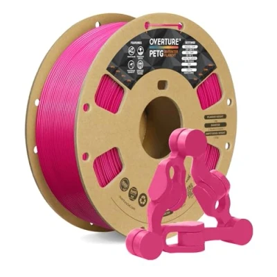 Afbeelding van OVERTURE PETG filament 1,75 mm, 1 kg spoel, duurzaam voor 3D printers, maatnauwkeurigheid +/ 0,02 printerfilament, magenta