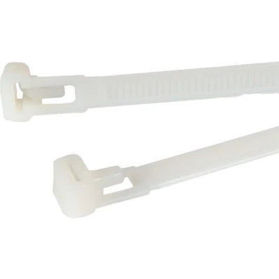 Afbeelding van Kortpack Witte Hersluitbare Kabelbinders 200 Mm Lang X 7.6 Wit (1000 Stuks (10 Zakjes Á 100 Stuks))