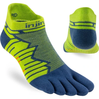 Afbeelding van Injinji Ultra Run No Show Midweight Padded Hardloopsokken Moss 37 40