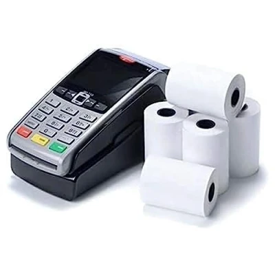 Afbeelding van 100x 57x40mm MACHINE TOT KREDIETKAART, PDQ THERMISCHE PAPIER ROLLS KASREGISTER ONTVANGST
