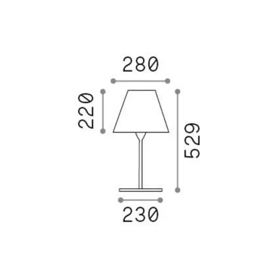 Afbeelding van Ideallux Ideal Lux Arcadia tafellamp voor buiten, antraciet, hoogte 53 cm
