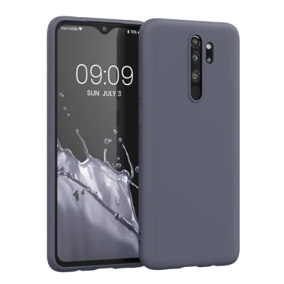 Afbeelding van kwmobile telefoonhoesje geschikt voor Xiaomi Redmi Note 8 Pro Hoesje smartphone Back cover in blauwgrijs