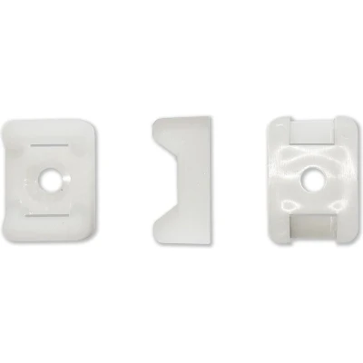 Afbeelding van Kortpack Schroefzadels Wit , Voor Tyraps T/m 4.8 Mm Breed (100 Stuks)
