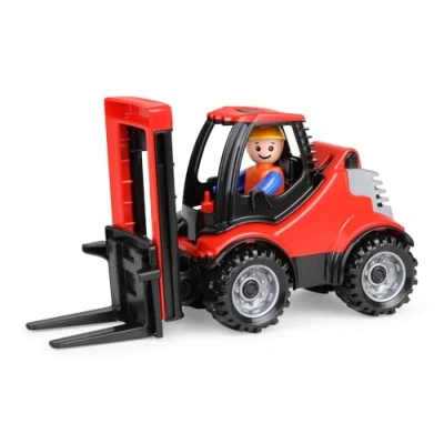 Afbeelding van Lena 01627 Truckies vorkheftruck, stabiel kindervoertuig ca. 22 cm lang, voor kinderen vanaf 2 jaar, robuust voertuig zandbak, strand en kinderkamer