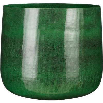 Afbeelding van Mica Decorations Benson Bloempot H27 x Ø32 cm Donkergroen