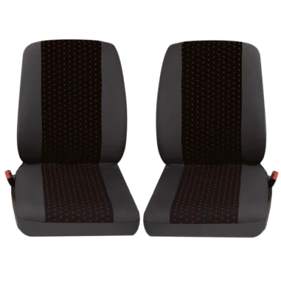Afbeelding van Petex 30070012 Profi 1 Autostoelhoes 4 delig Polyester Rood, Antraciet Bestuurder, Passagier