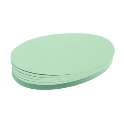 Afbeelding van FRANKEN moderne kaarten ovaal / UMZ 1119 04 11x19cm geel 130 g m² Inh.500 500 Stuk lichtgroen