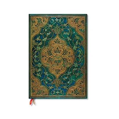 Afbeelding van Agenda 2024 Paperblanks Turquoise Chronicles Grande 7dg vert