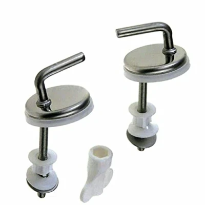 Afbeelding van Toiletbril scharnieren fittingen,2 stuks wc bril Fix fitting roestvrij staal terug naar muur vervanging