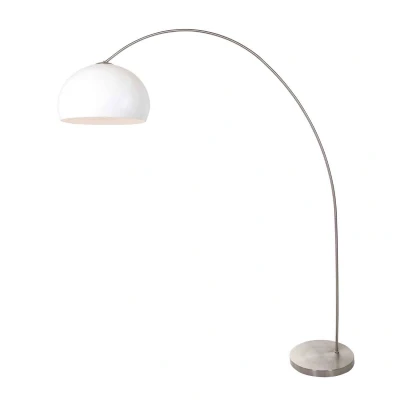 Afbeelding van Steinhauer Booglamp Solva metaal met witte bol kap 3919ST