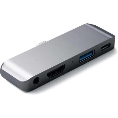 Afbeelding van Satechi Aluminum Type C Mobile pro Hub iPad 2018 / 2020 grijs ST TCMPHM